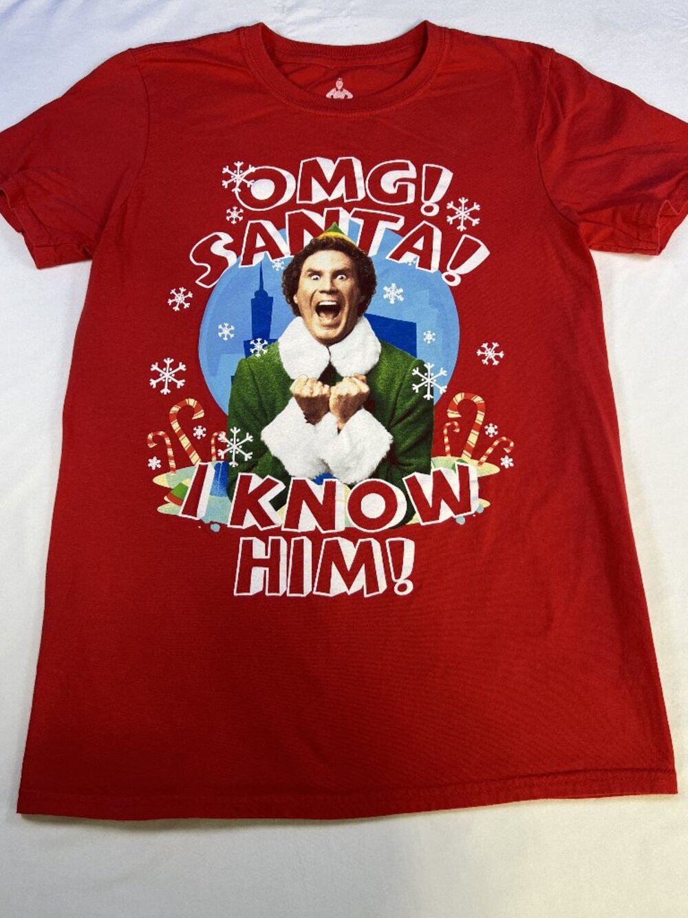 Elf Omg Santa, I Know Him T-Shirt Women’s Size Small